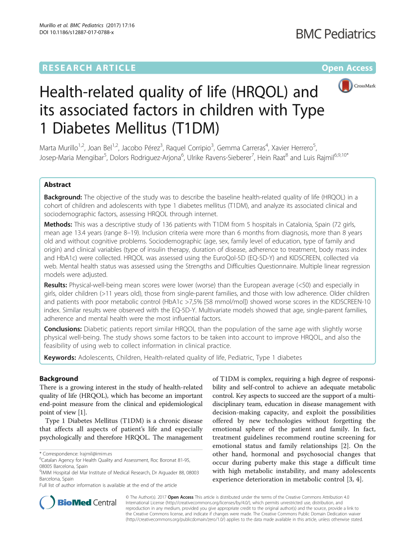 PDF) Health-related quality of life (HRQOL) and its associated