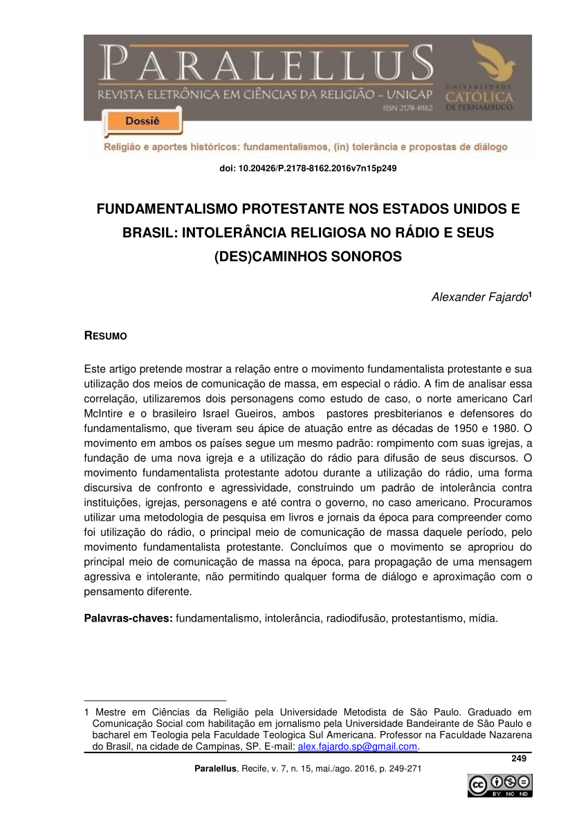 O avanço do fundamentalismo nas igrejas protestantes históricas do Brasil -  Le Monde Diplomatique