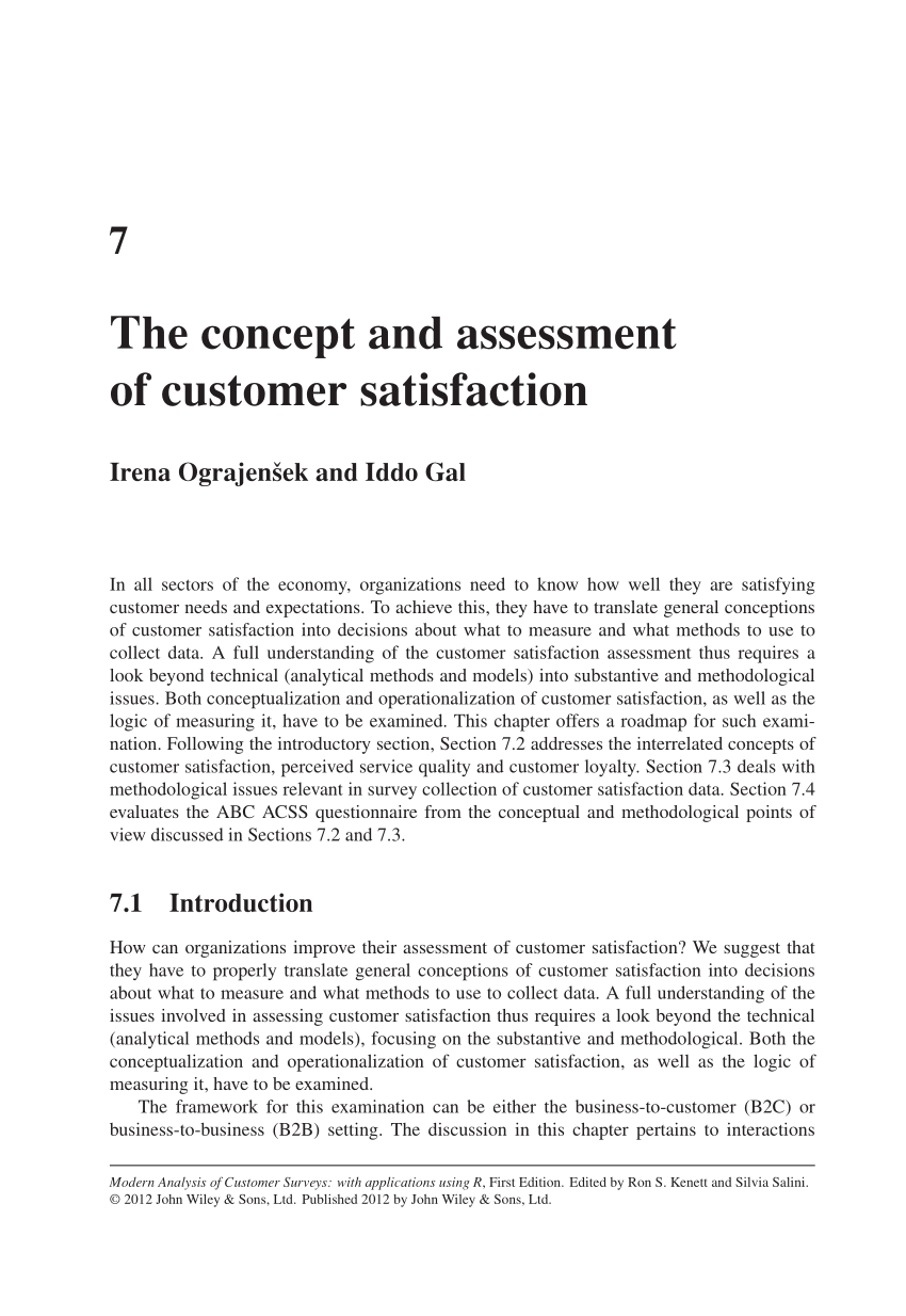 customer satisfaction research article