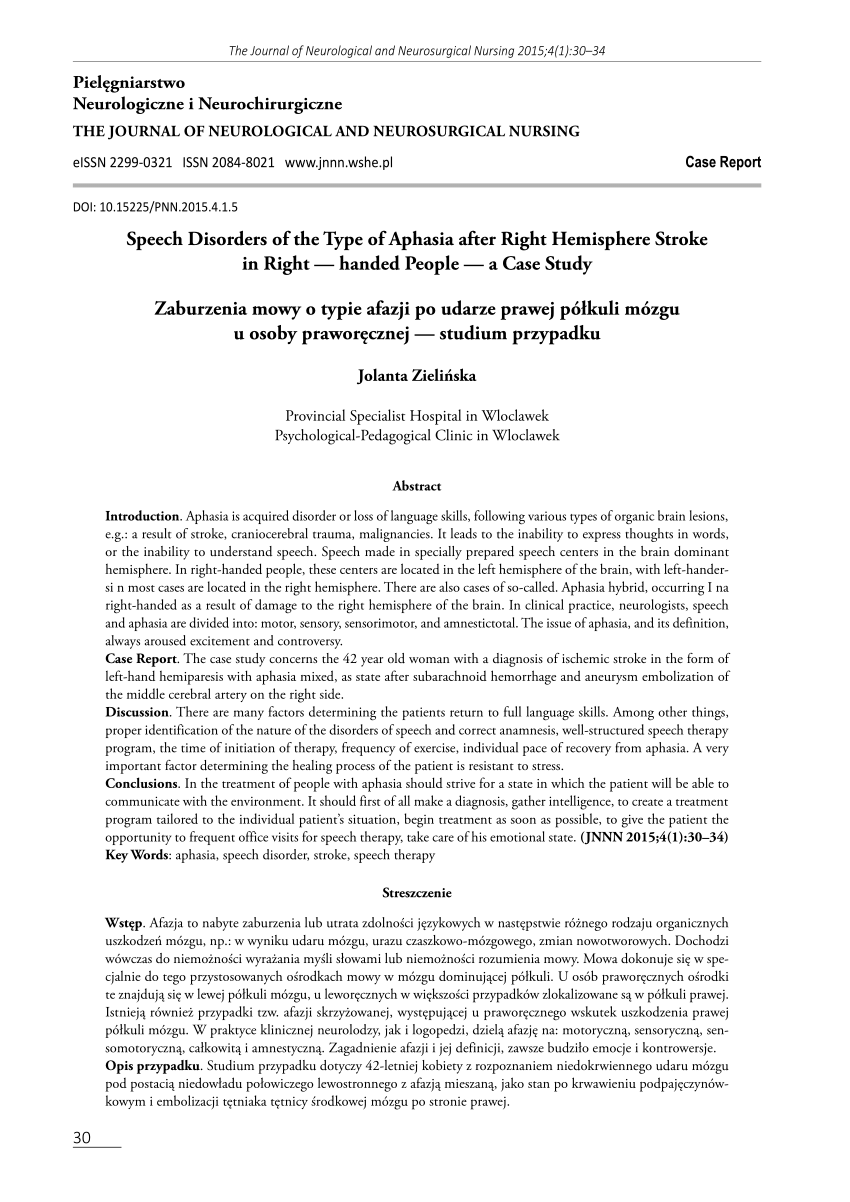 stroke aphasia case study