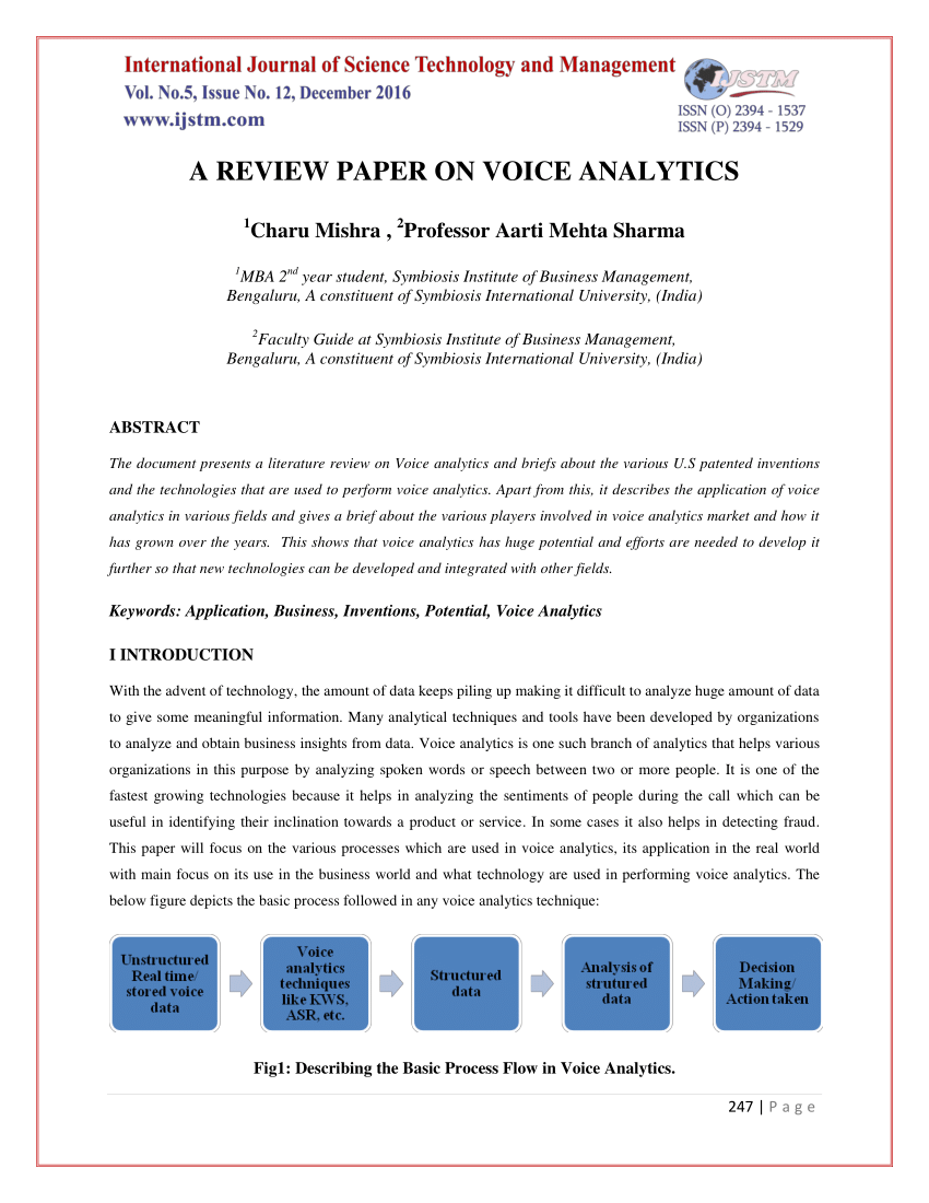 research paper about voice