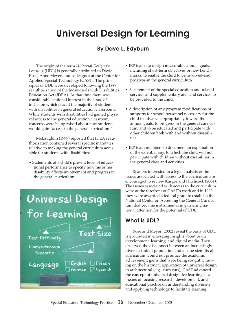 universal design thesis pdf