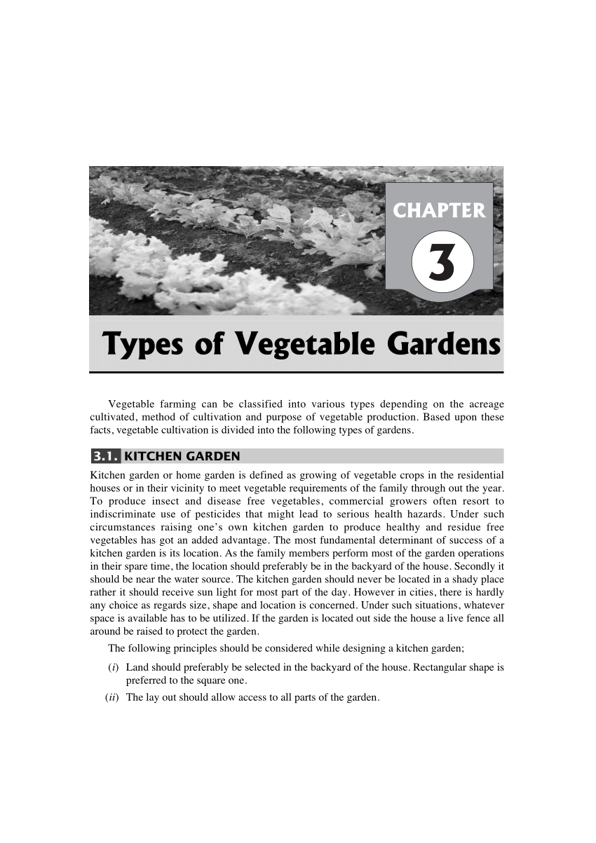 PDF Types of Vegetable Gardens