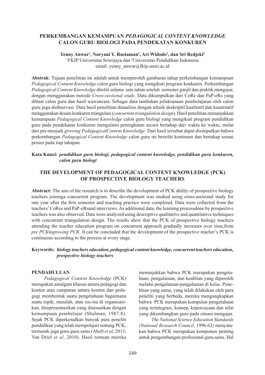 PDF PERKEMBANGAN KEMAMPUAN PEDAGOGICAL