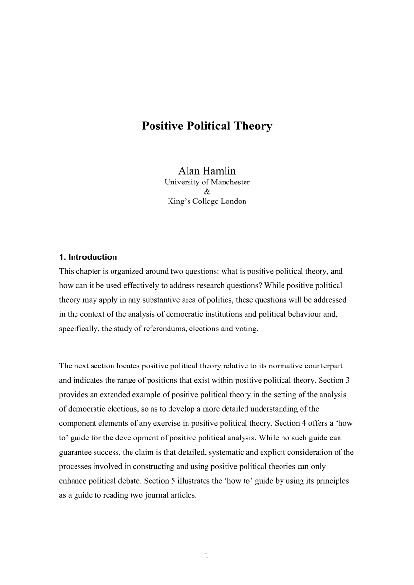 political theory research paper