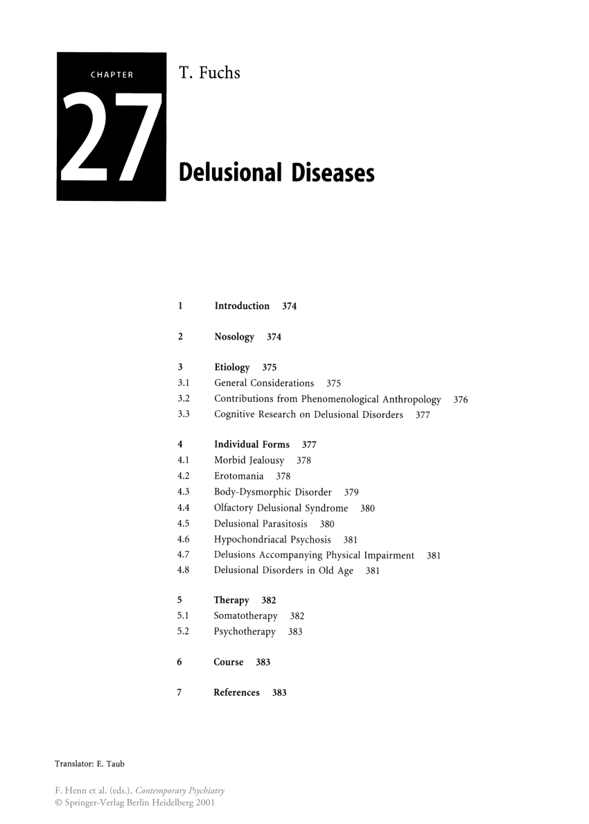 Pdf Delusional Diseases - 