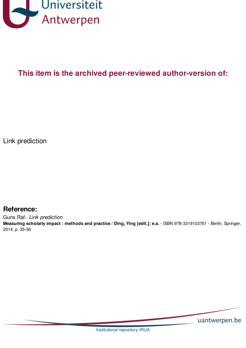 Pdf Link Prediction