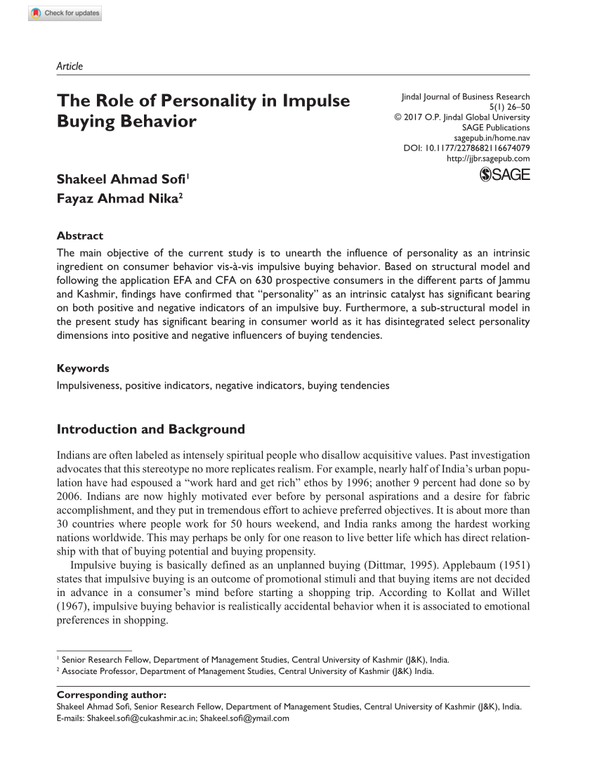research paper on impulse buying behaviour