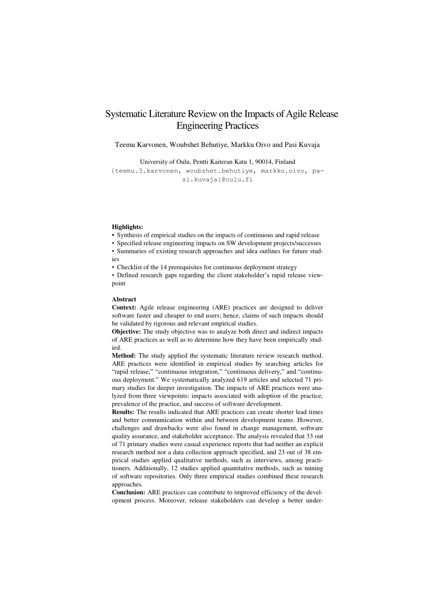 agile government systematic literature review and future research