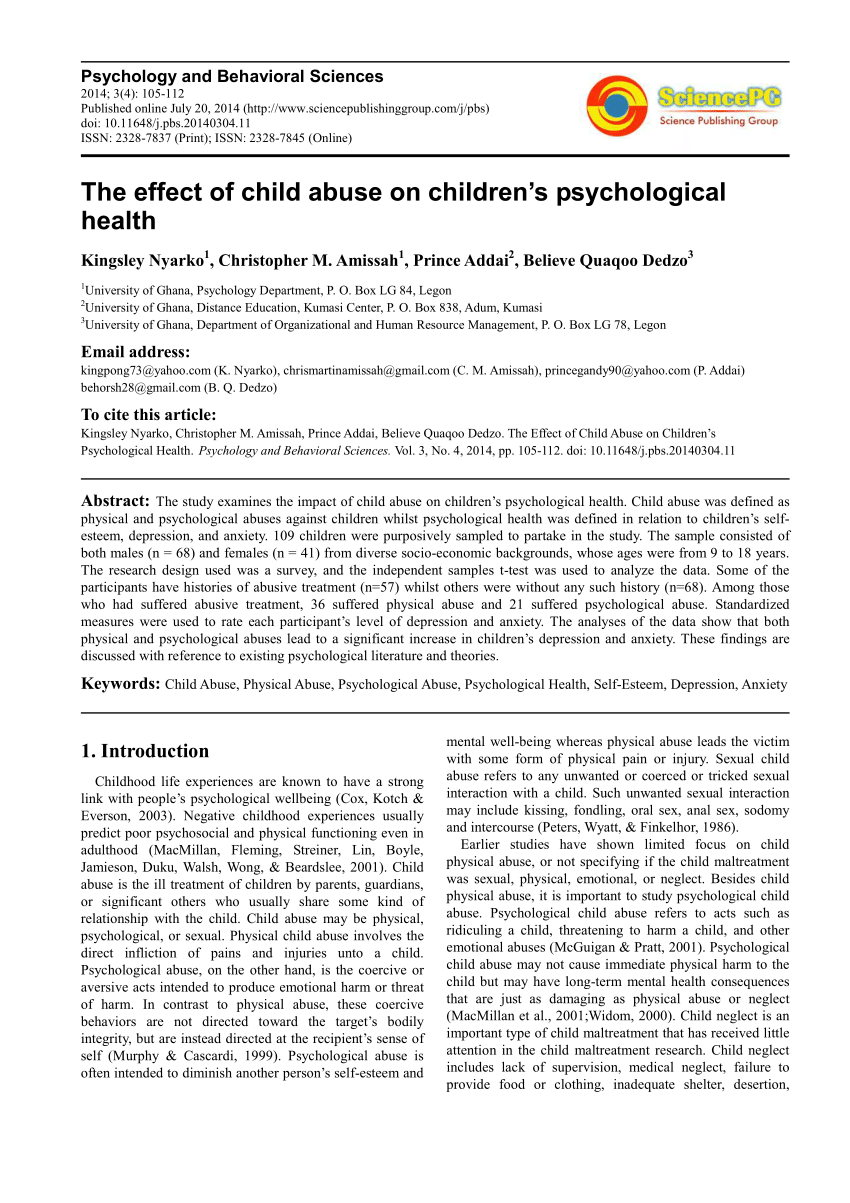 childhood abuse thesis