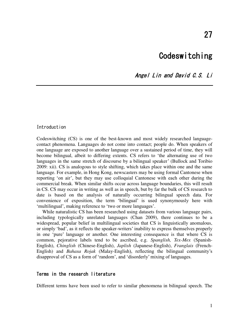 Codeswitching in primary mathematics lessons: sociocultural