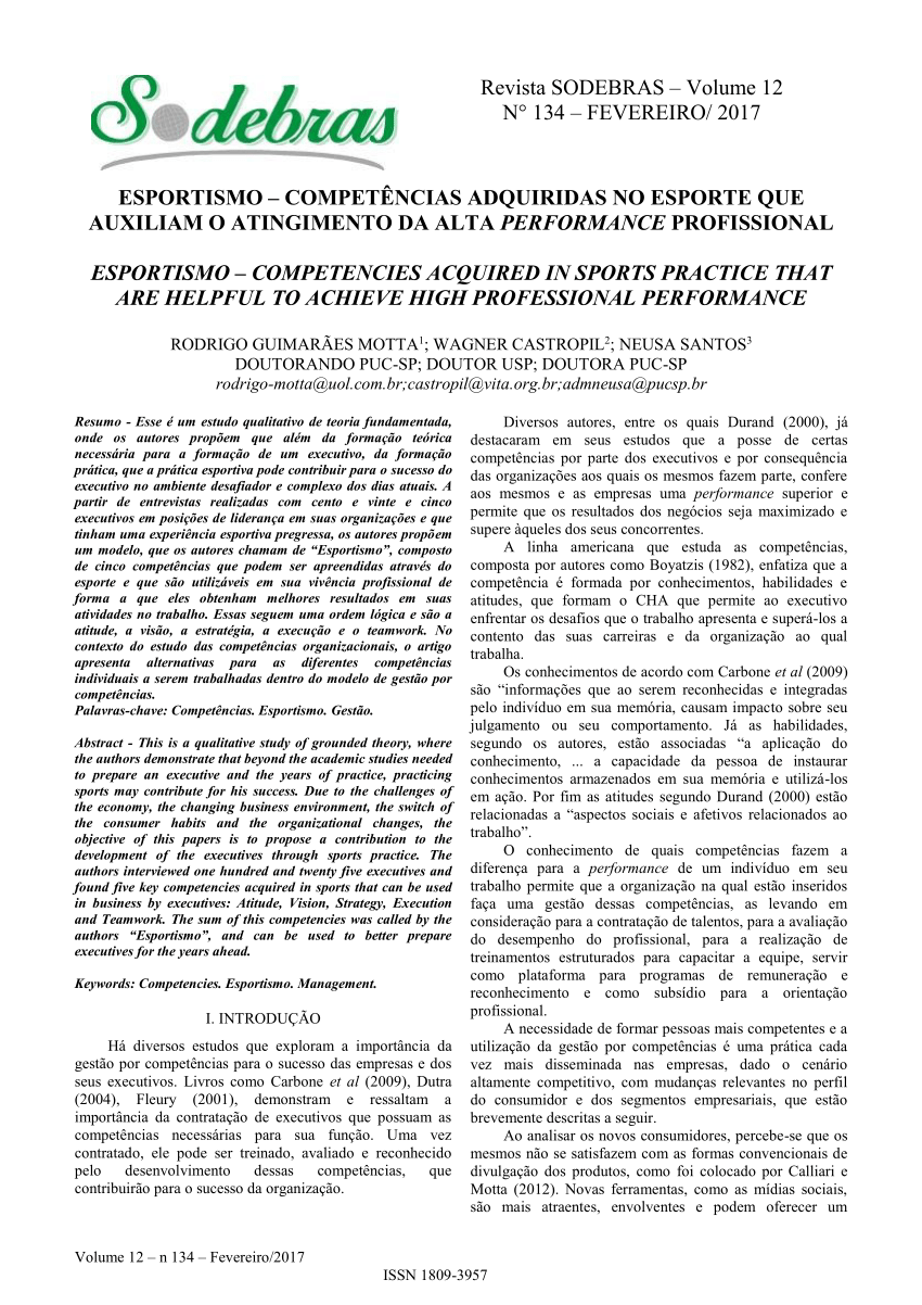 PDF) Cabeça de Campeão. Como a Psicologia Forma Vencedores no Esporte e na  Vida - Ducasse Francois