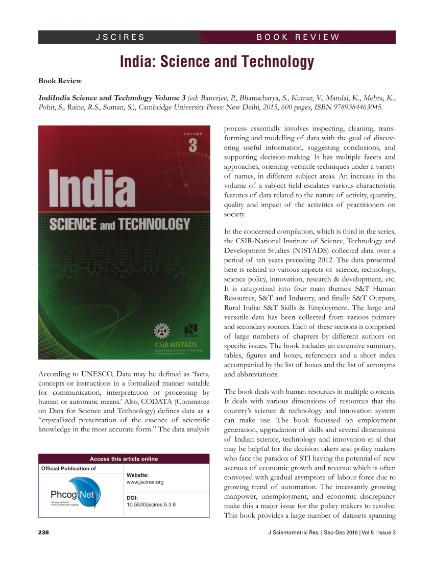 growth of science and technology in india essay