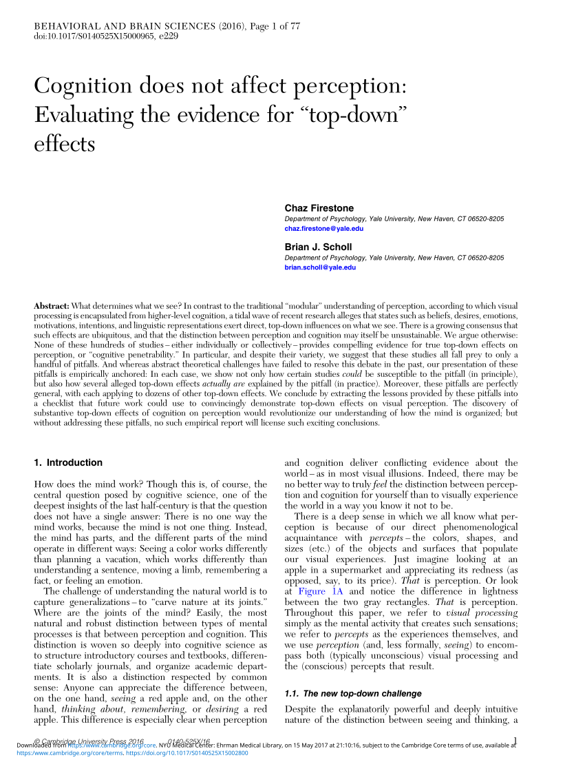 Pdf Behavior Is Multiply Determined And Perception Has Multiple Components The Case Of Moral Perception