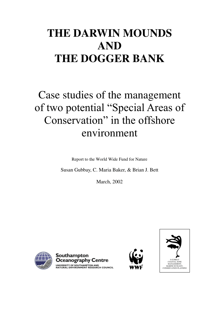 Forslag forhold Skat PDF) The Darwin Mounds and the Dogger Bank – Case studies of the management  of two potential Special Areas of Conservation in the offshore environment