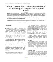 Caesarean section on maternal request a literature review