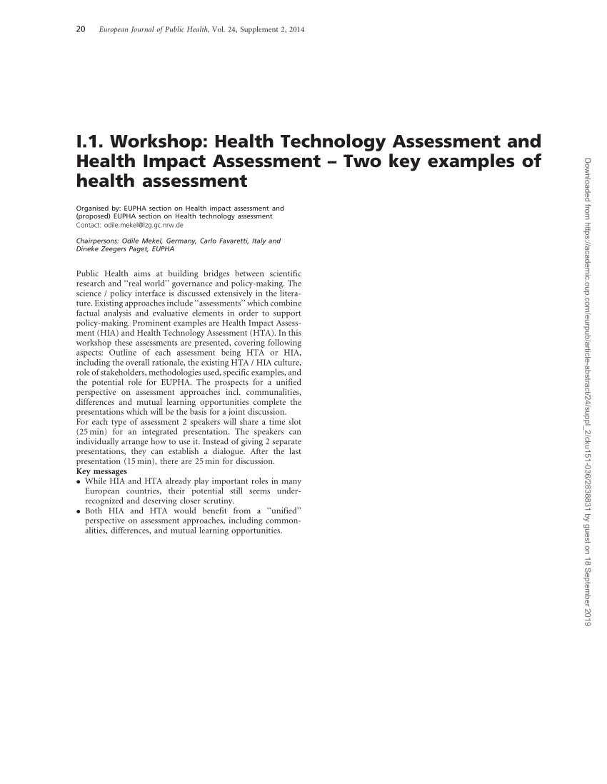 health technology assessment assignment
