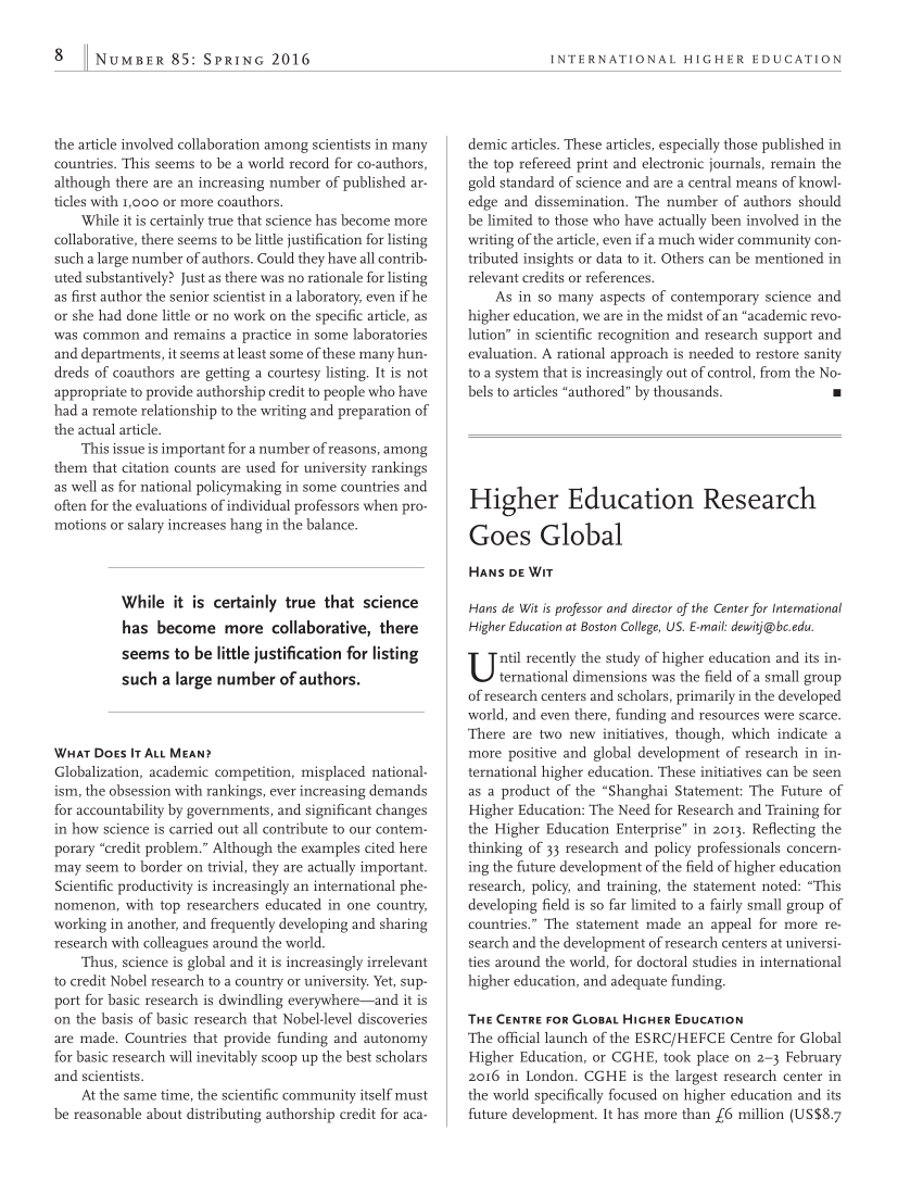 research in higher education journal