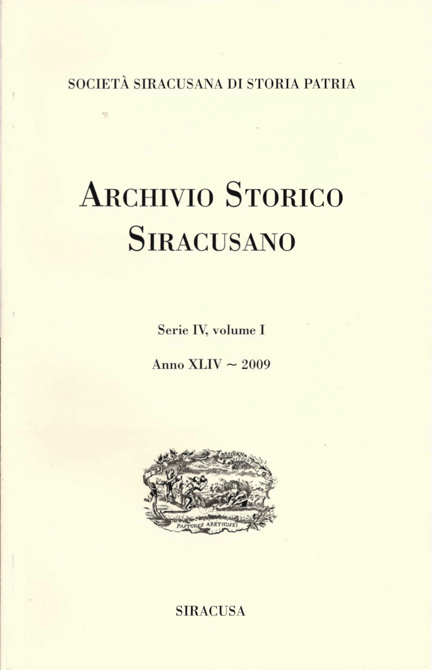 PDF LE SORGENTI A PONENTE DI ORTIGIA. RELAZIONE IDROGEOLOGICA