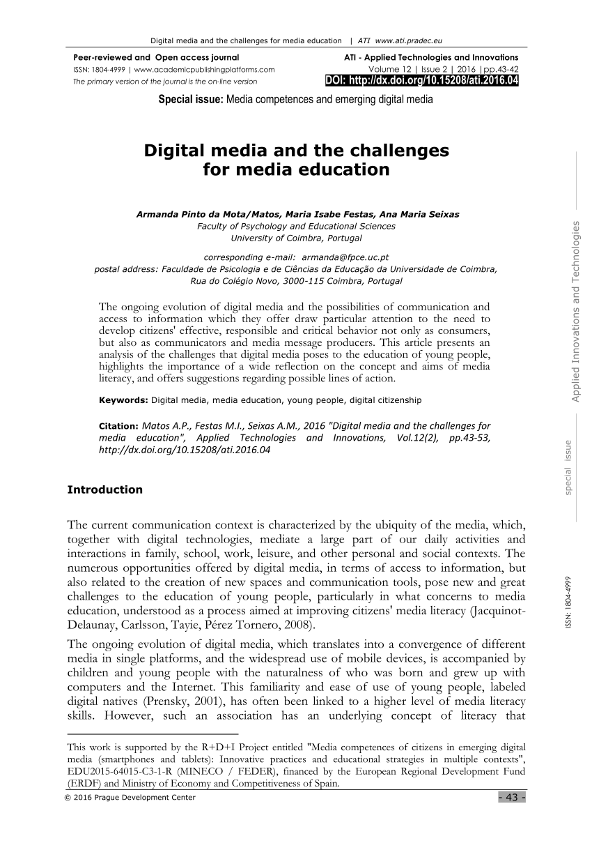 challenges in media education