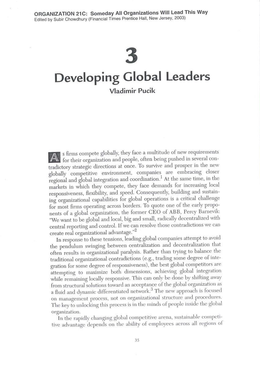 research paper on global leaders
