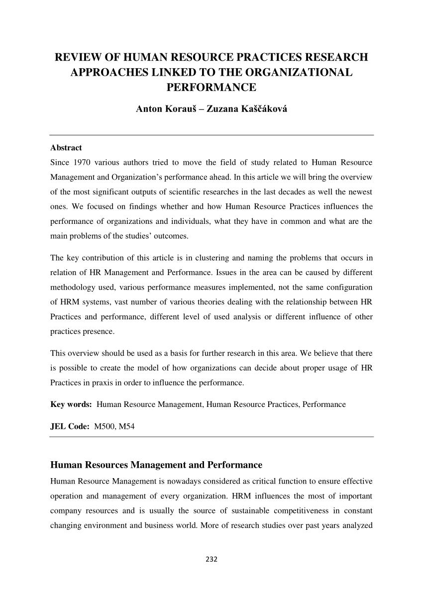 research paper on best hr practices