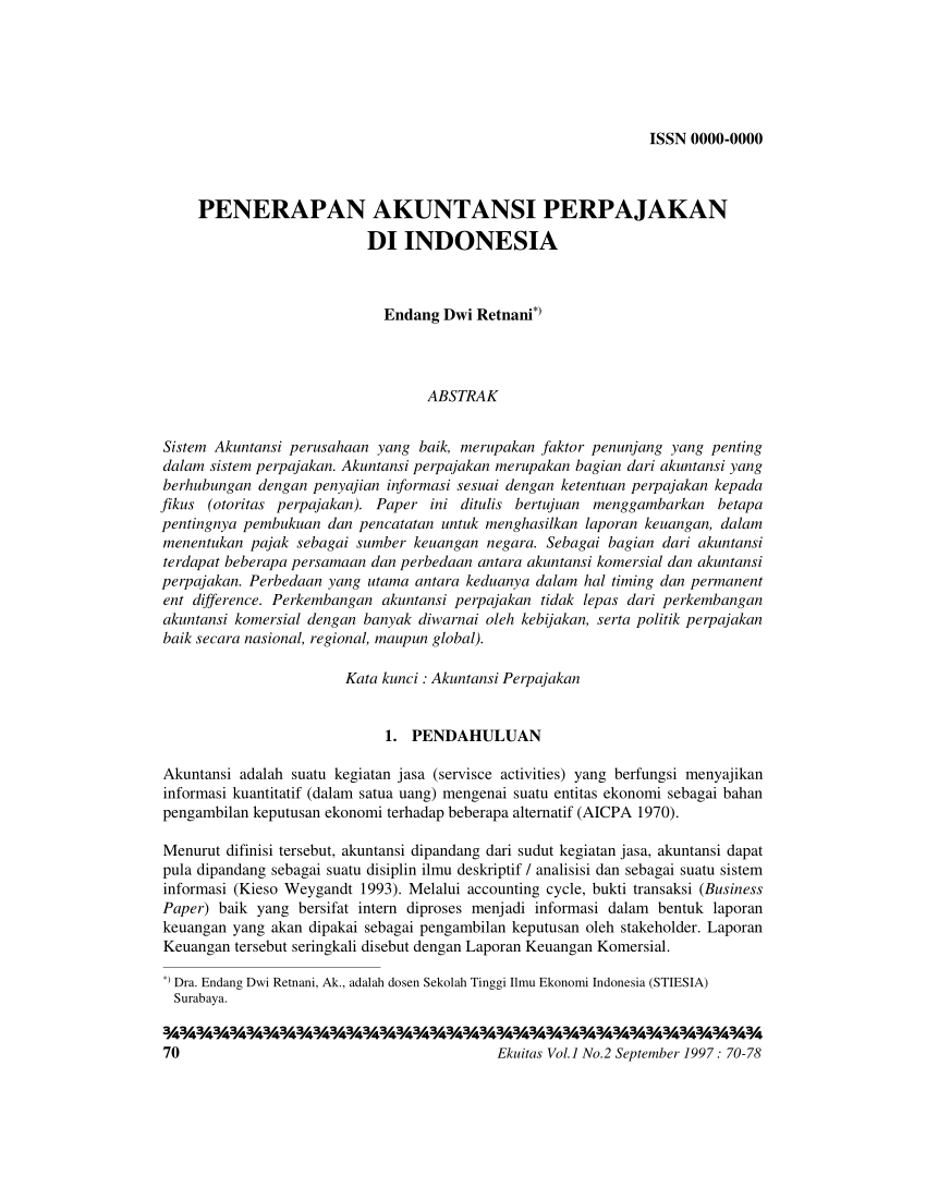 PDF PENERAPAN AKUNTANSI PERPAJAKAN DI INDONESIA