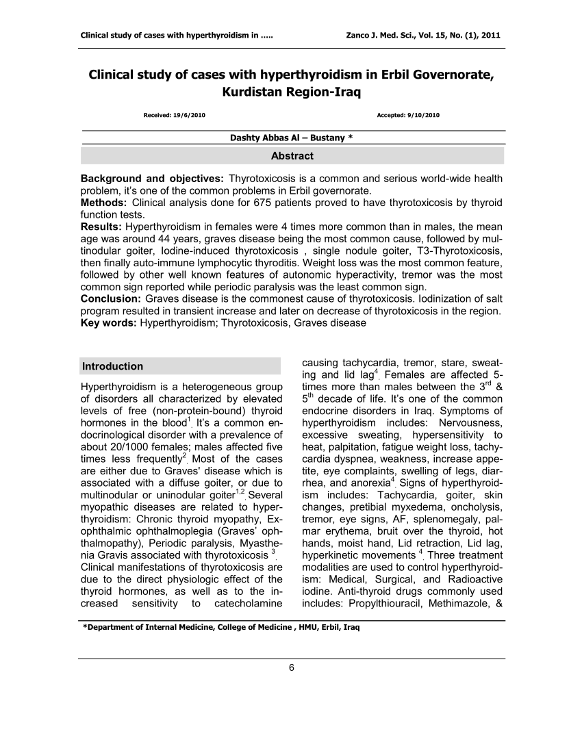 hyperthyroidism case study paper