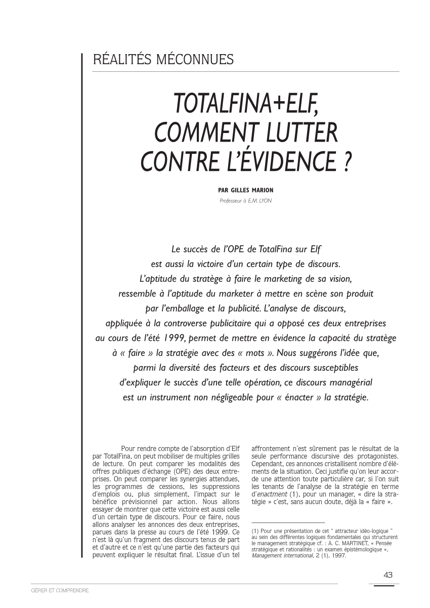 Pdf Totalfina Elf Comment Lutter Contre L Evidence