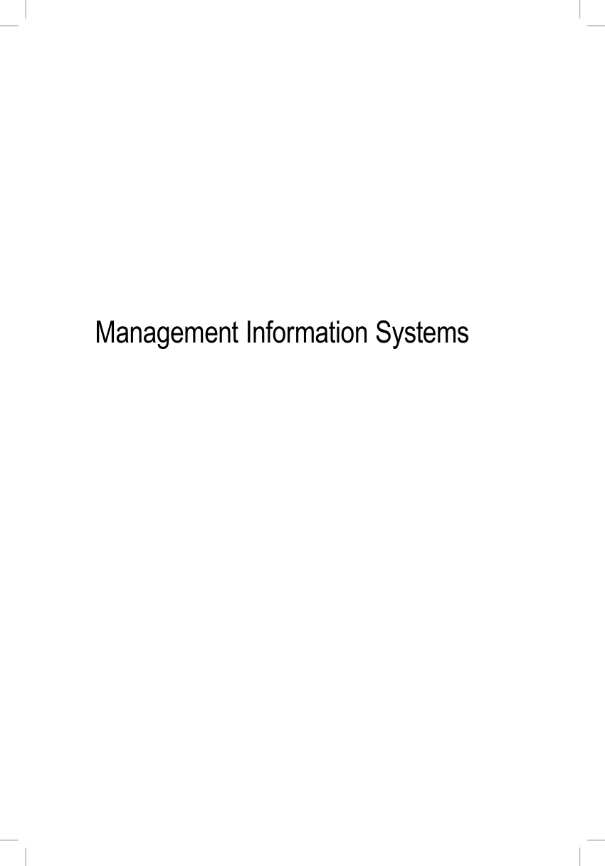 (PDF) Management Information Systems