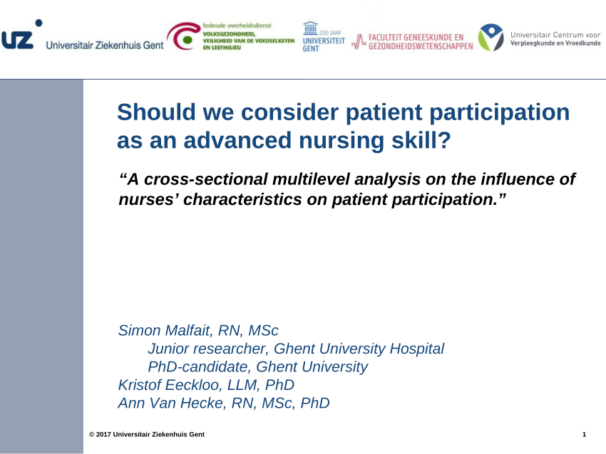 (PDF) Should we consider patient participation as an advanced nursing ...