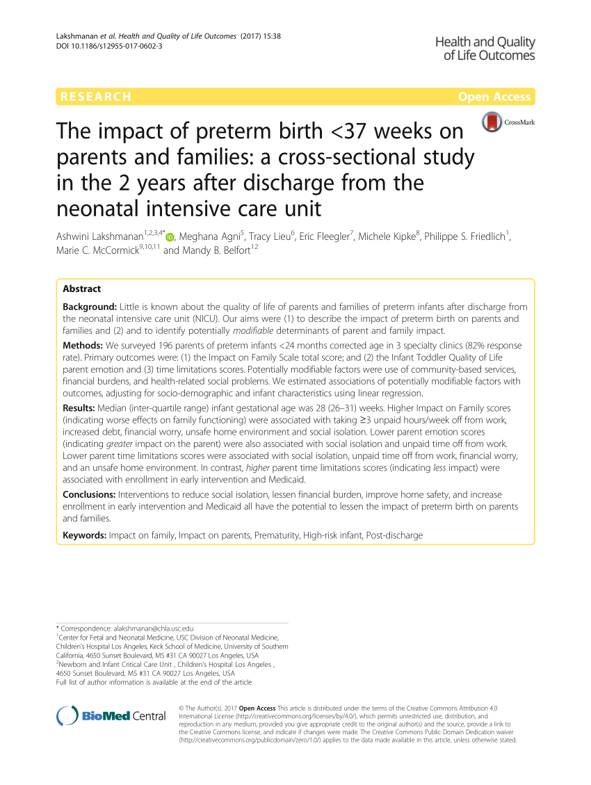 research proposal on preterm birth