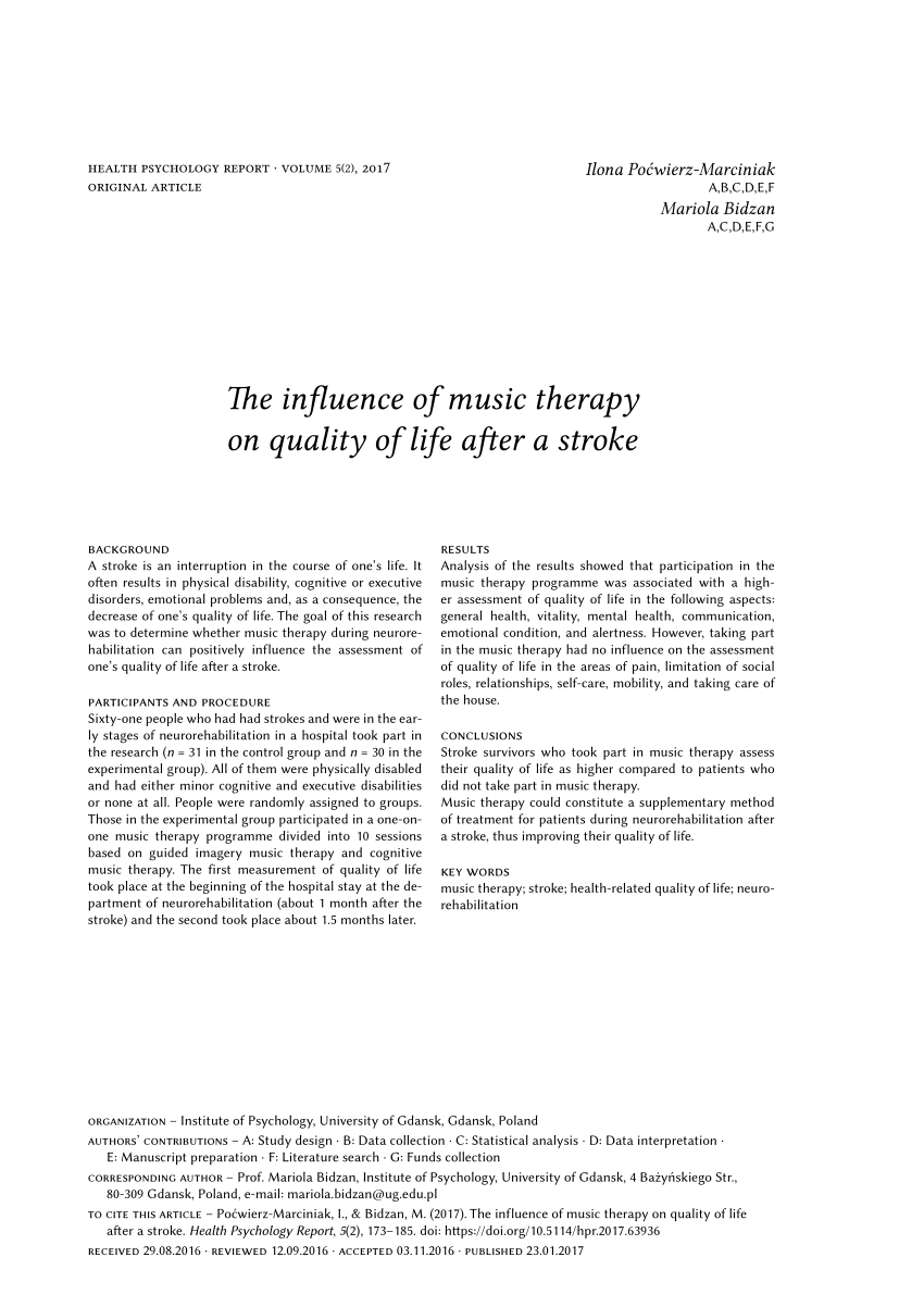 music therapy research report