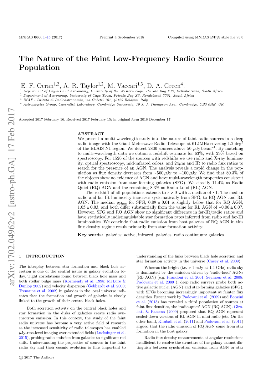 K Z Relation By Type For The Radio Sources With The Overall Download Scientific Diagram