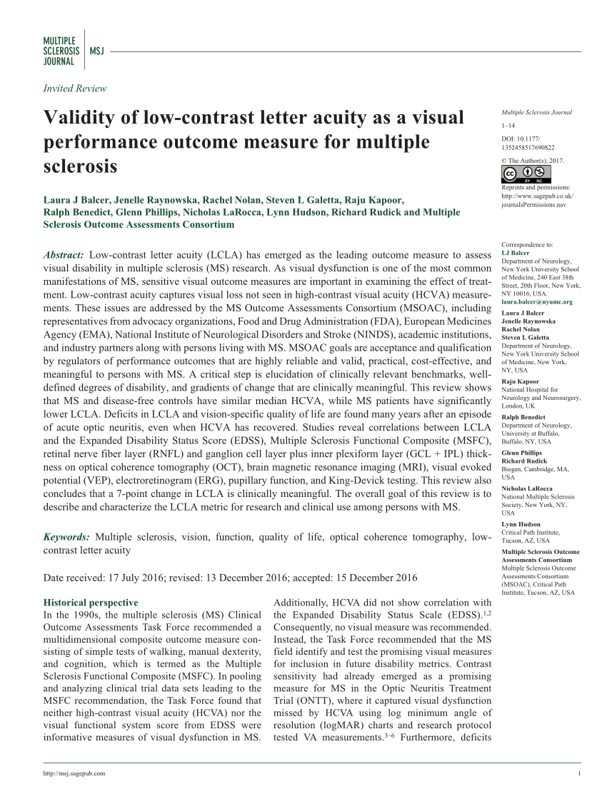 PDF) Validity of low-contrast letter acuity as a visual ...