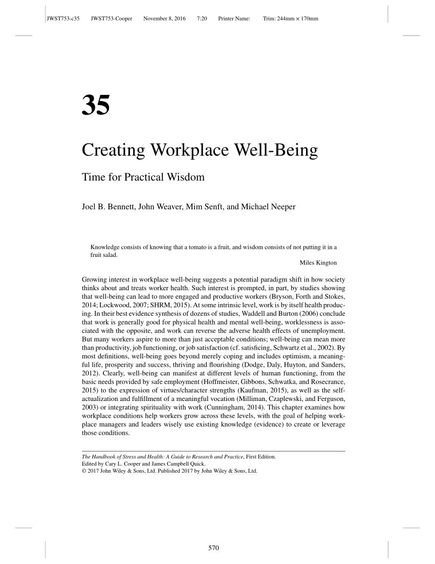 PDF) Building a caring workplace: how managerial caring and perceived  insider status shape subjective employee well-being
