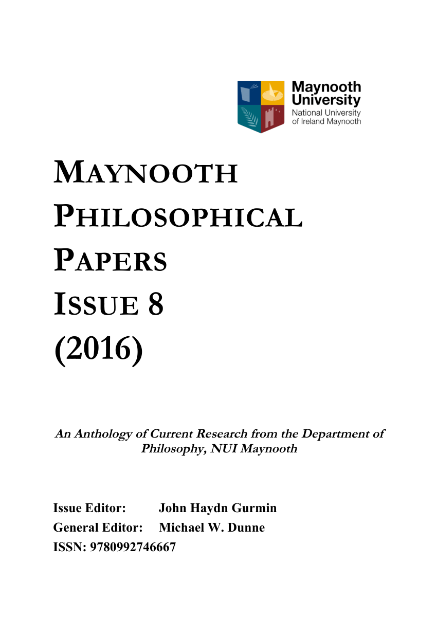 Pdf Maynooth Philosophical Papers