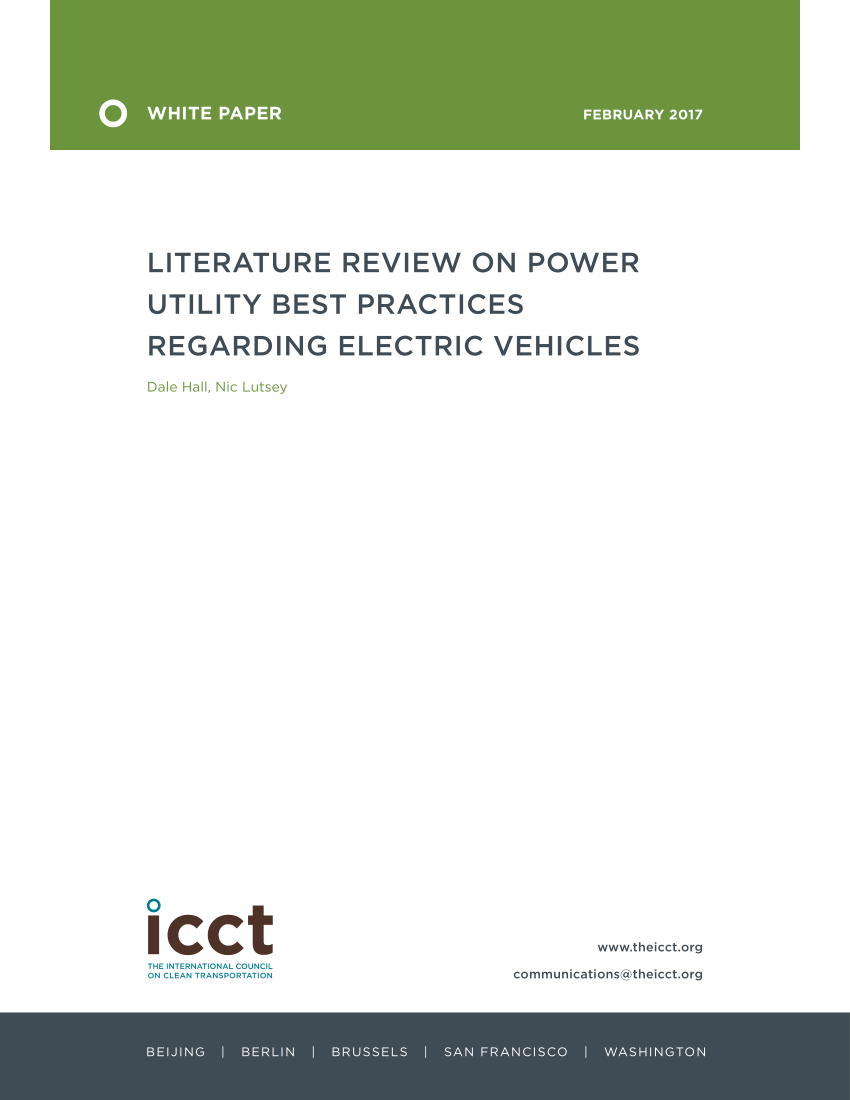 (PDF) Literature review on power utility best practices regarding