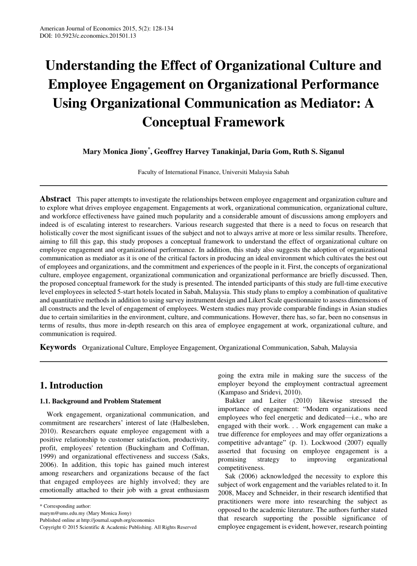 Understanding Organizational Performance