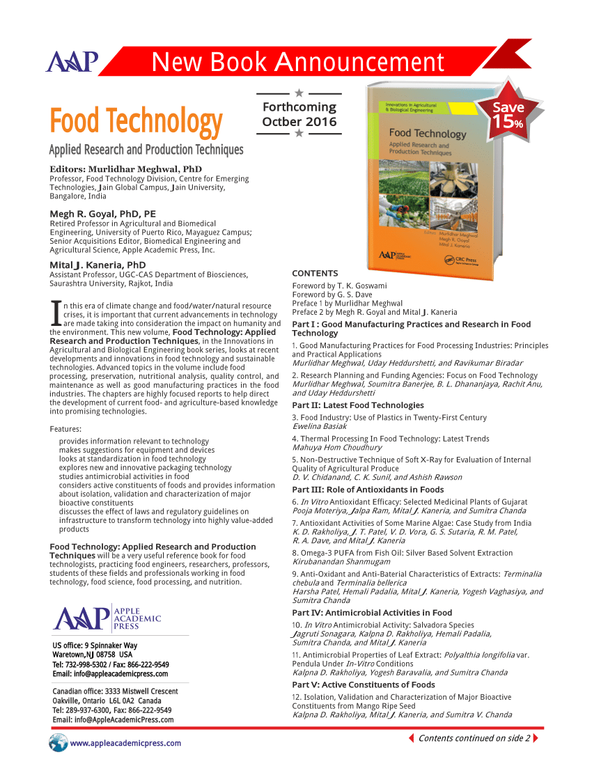 research title examples about food technology