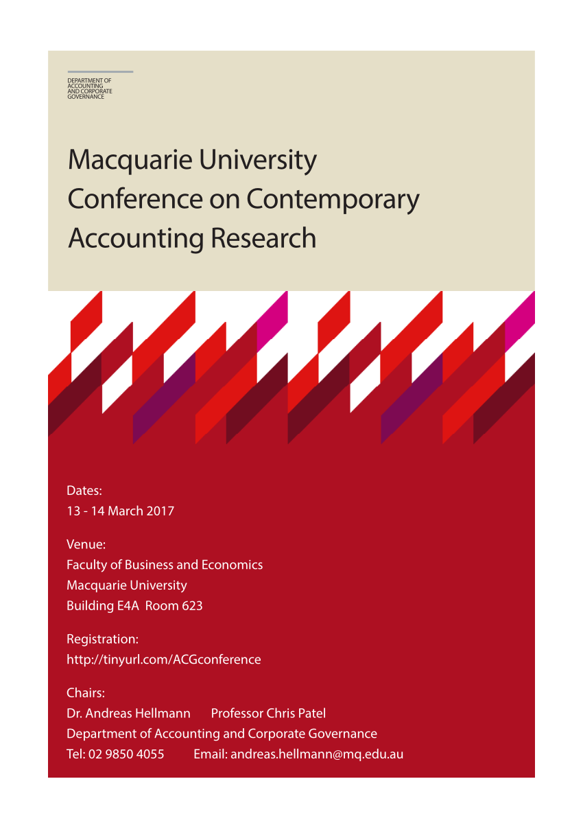 (PDF) Macquarie University Conference on Contemporary Accounting