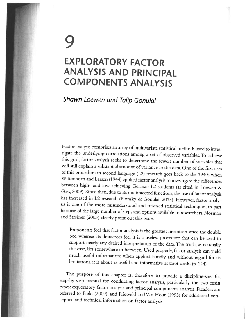 thesis on exploratory factor analysis