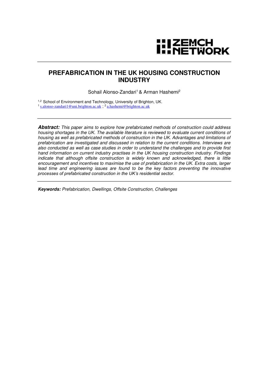construction prefabrication thesis