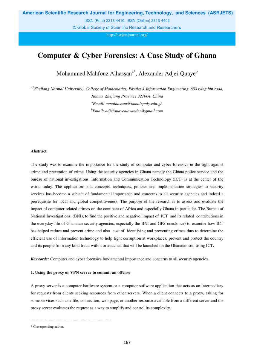 research paper computer forensics