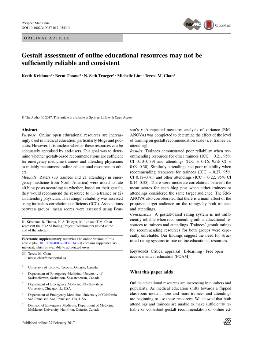 (PDF) Gestalt assessment of online educational resources may not be