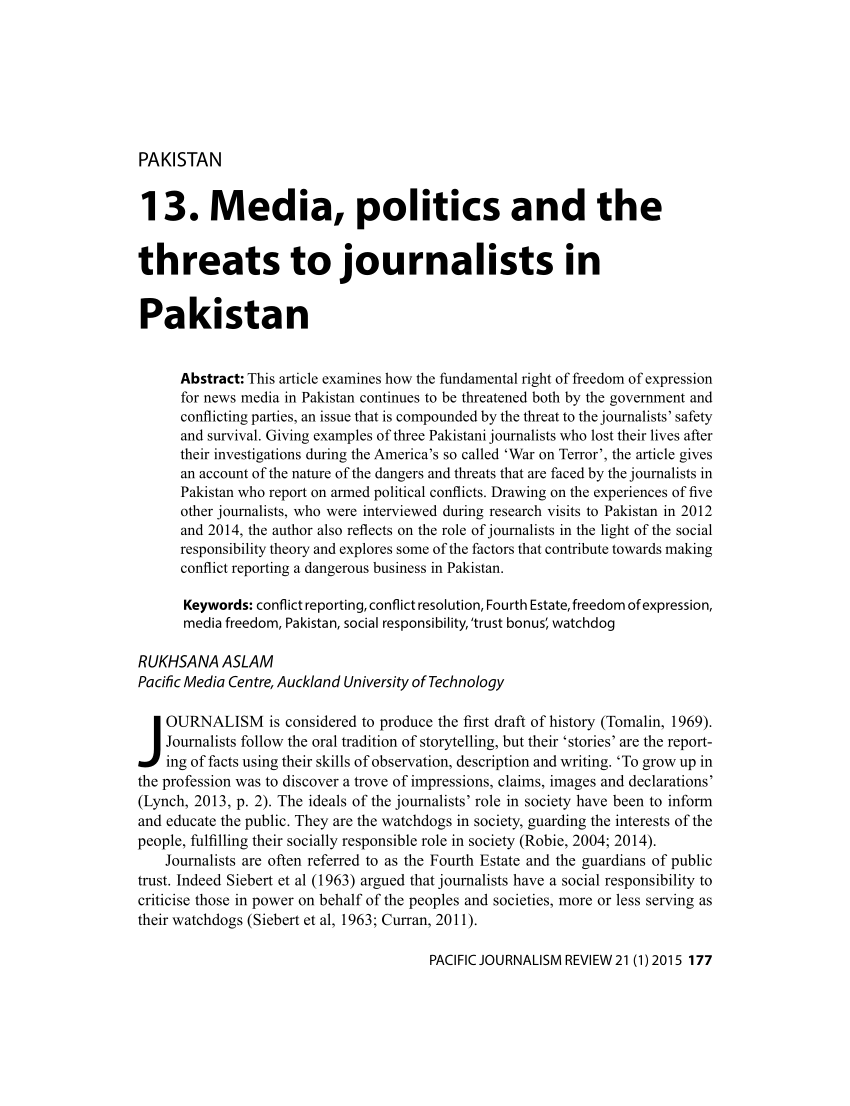media in pakistan essay