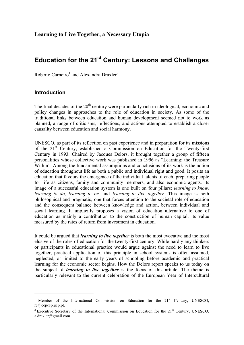 essay on 21st century education