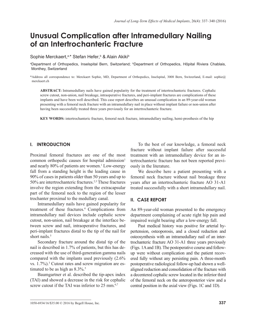 cpt code intramedullary nail intertrochanteric fracture