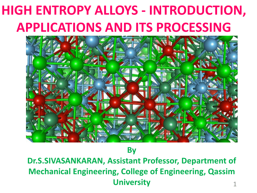 high entropy alloys