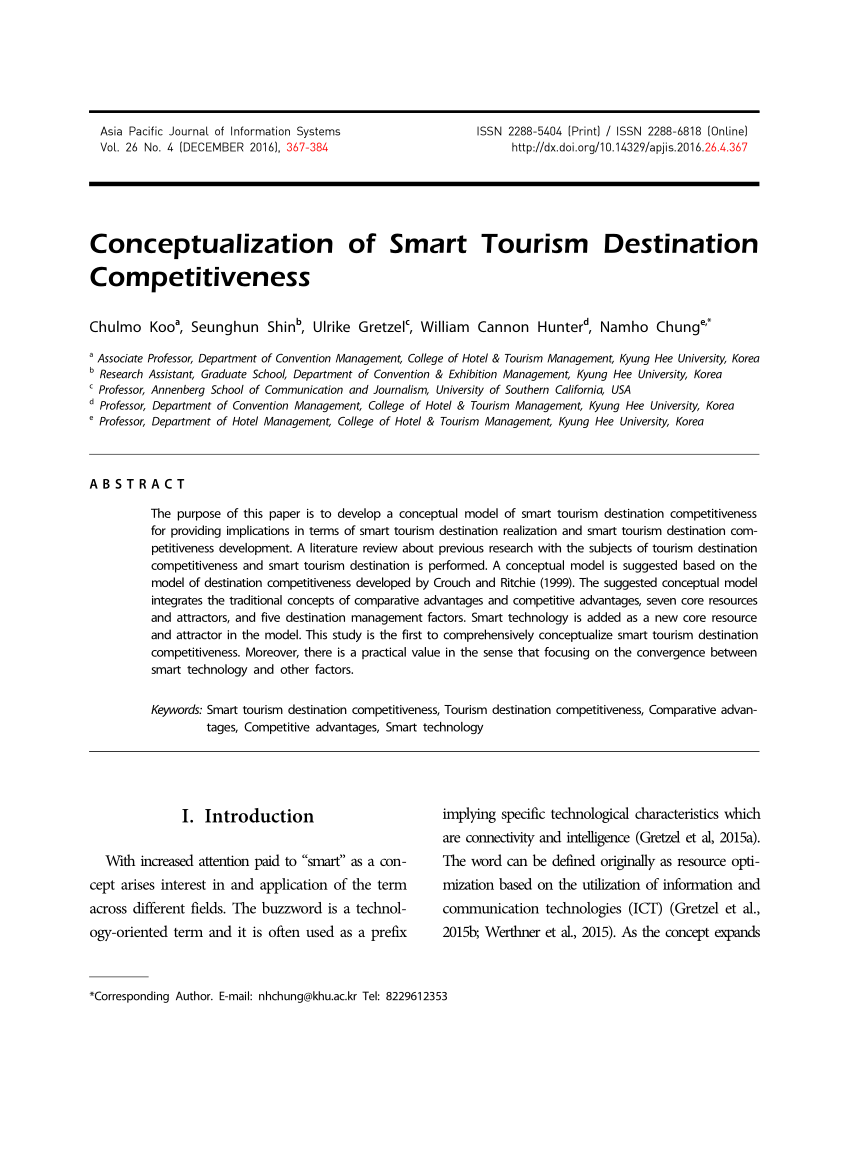 smart tourism destination thesis